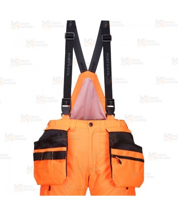 Peto impermeable de alta visibilidad, con forro y refuerzos