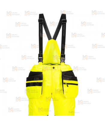 Peto impermeable de alta visibilidad, con forro y refuerzos