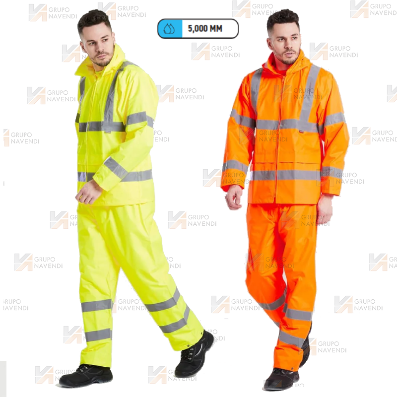Traje de agua alta visibilidad monocolor clase 3