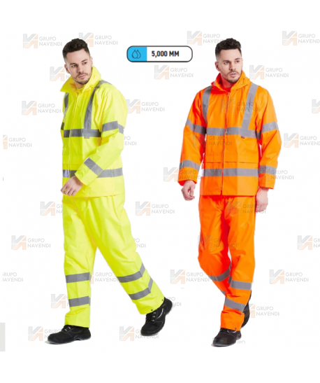 Traje de agua alta visibilidad monocolor clase 3