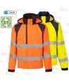 Parka ligera, bicolor, con tejido ecológico en alta visibilidad