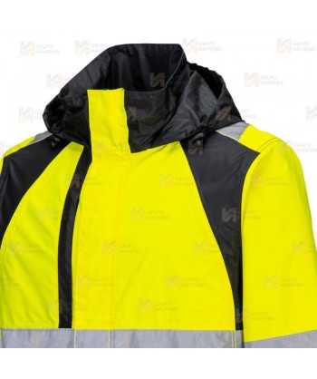 Parka ligera, bicolor, con tejido ecológico en alta visibilidad