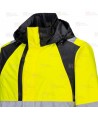 Parka ligera, bicolor, con tejido ecológico en alta visibilidad