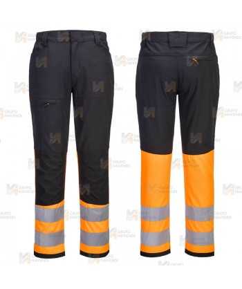 Pantalón, bicolor con tejido ecológico y elástico en alta visibilidad