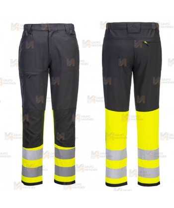 Pantalón, bicolor con tejido ecológico y elástico en alta visibilidad