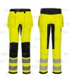 Pantalón, bicolor con tejido ecológico y elástico en alta visibilidad
