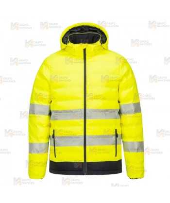 Chaqueta calefactada bicolor en alta visibilidad