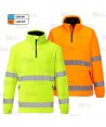 Jersey polar con media cremallera y membrana de alta visibilidad