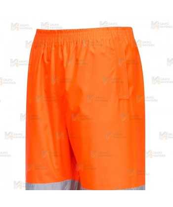 Pantalón impermeable y transpirable en naranja alta visibilidad