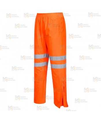 Pantalón impermeable y transpirable en naranja alta visibilidad