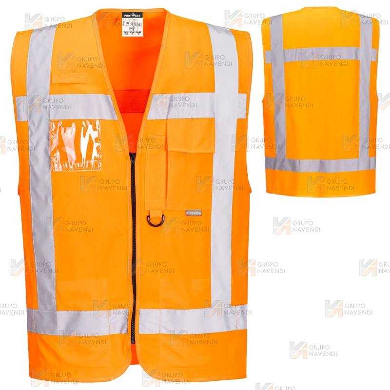 Chaleco ligero en naranja alta visibilidad