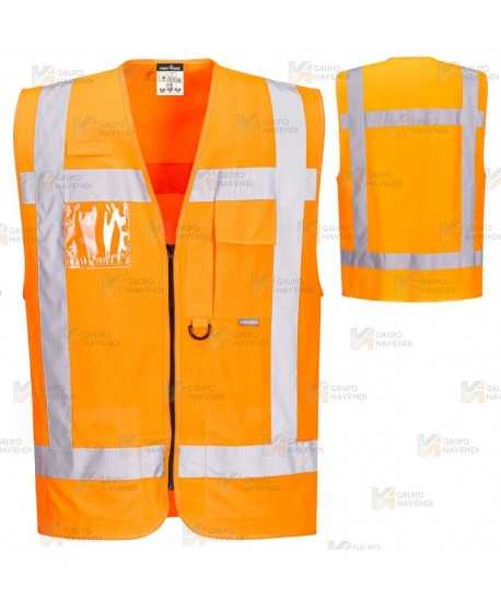 Chaleco ligero en naranja alta visibilidad