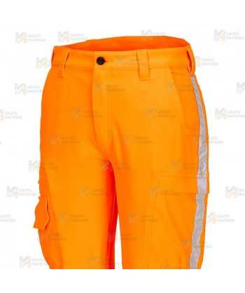 Pantalón elástico de alta visibilidad con cintas segmentadas