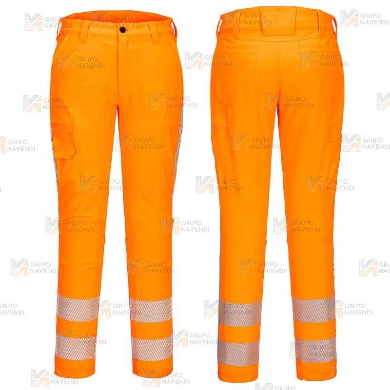 Pantalón elástico de alta visibilidad con cintas segmentadas