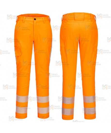 Pantalón elástico de alta visibilidad con cintas segmentadas
