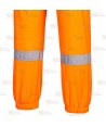 Pantalón deportivo con refuerzos en alta visibilidad naranja flúor