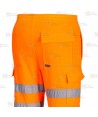 Pantalón deportivo con refuerzos en alta visibilidad naranja flúor