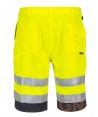 Pantalón bermuda muy ligero, bicolor alta visibilidad