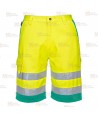 Pantalón bermuda muy ligero, bicolor alta visibilidad