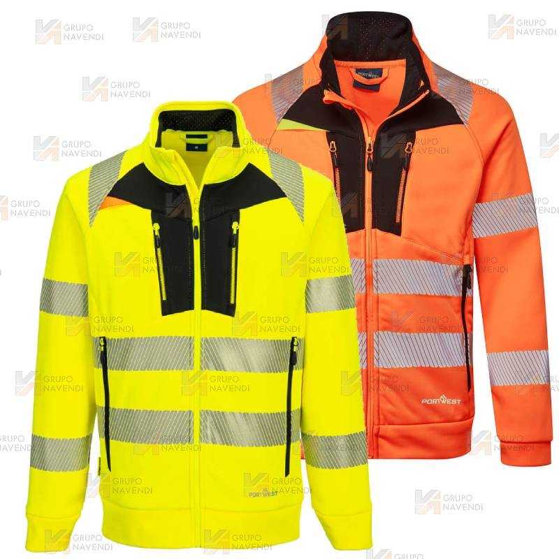 Sudadera gruesa con cremallera de alta visibilidad