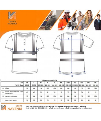 Polo transpirable de manga corta bicolor naranja alta visibilidad/gris