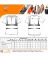 Polo transpirable de manga corta bicolor naranja alta visibilidad/gris