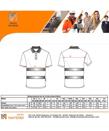 Polo transpirable bicolor de manga corta de alta visibilidad