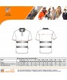 Polo transpirable bicolor de manga corta de alta visibilidad