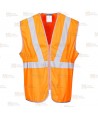 Chaleco largo anti atrapamiento en naranja alta visibilidad