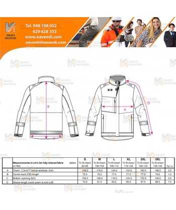 Softshell ignífugo multinorma de fibra modacrílica  (ARC 2)