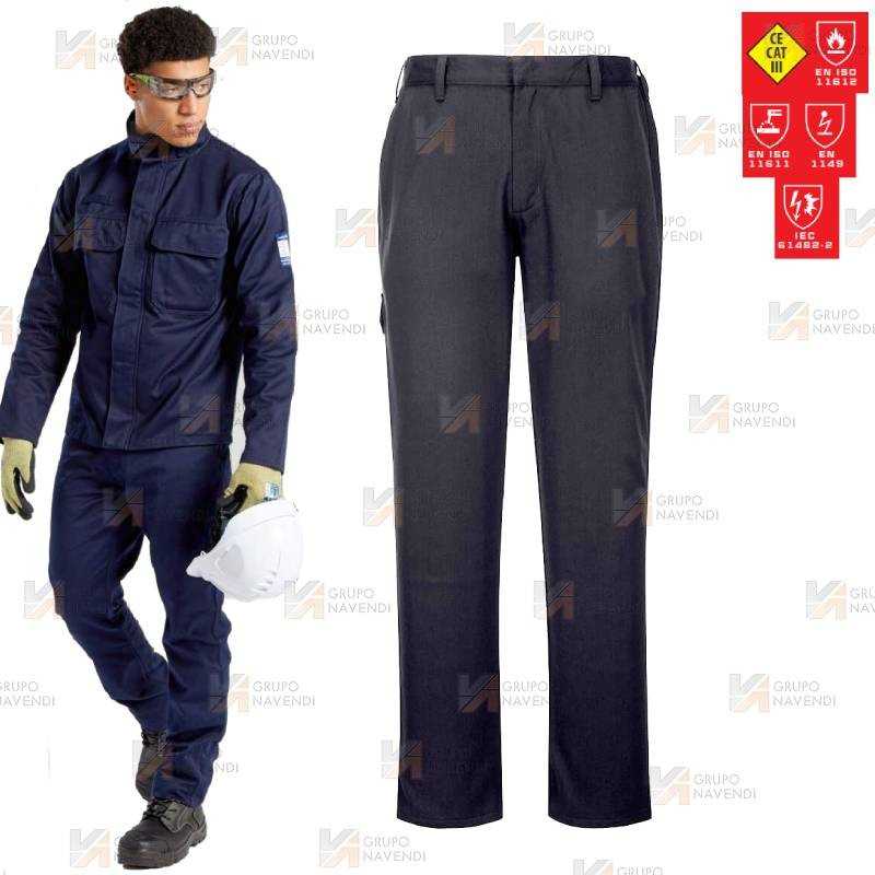 Pantalón ignífugo muy grueso, resistente al aluminio y el hierro fundido