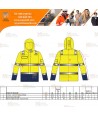 Parka ligera, impermeable, ignífuga y multinorma  (ARC 3)