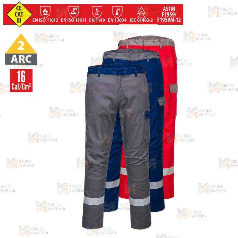 Pantalón bicolor ignífugo multinorma muy grueso 340 gr  (ARC 2)
