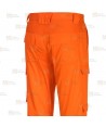 Pantalón ignífugo, antiestático, elástico y anti arco color naranja con cintas reflectantes