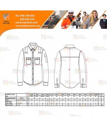 Camisa ignífuga, antiestática, anti arco (ARC-2)  y protección química