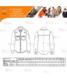 Camisa ignífuga, antiestática, anti arco (ARC-2)  y protección química