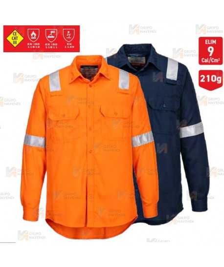 Camisa ignífuga, antiestática, anti arco (ARC-2)  y protección química