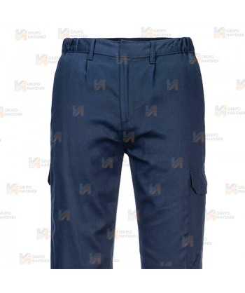 Pantalón ignífugo, antiestático y anti arco (ARC 2) color azul marino con cintas reflectantes