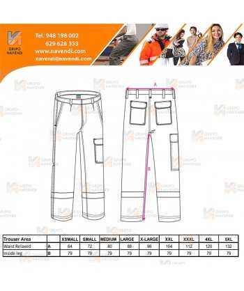 Pantalón ignífugo, antiestático y anti arco