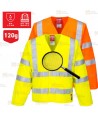 Chaqueta ligera, ignífuga, antiestática y de alta visibilidad clase 3