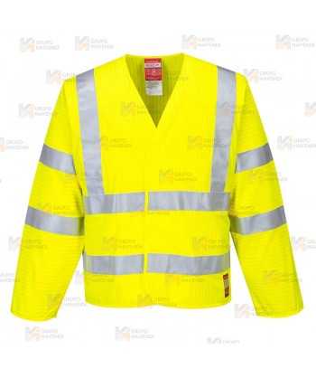 Chaqueta ligera, ignífuga, antiestática y de alta visibilidad clase 3