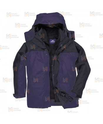 Parka con forro polar desmontable, impermeable y transpirable