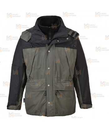 Parka con forro polar desmontable, impermeable y transpirable