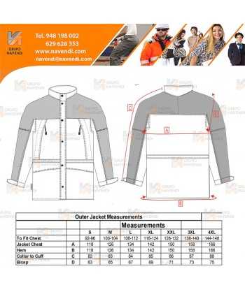 Parka con forro polar desmontable, impermeable y transpirable