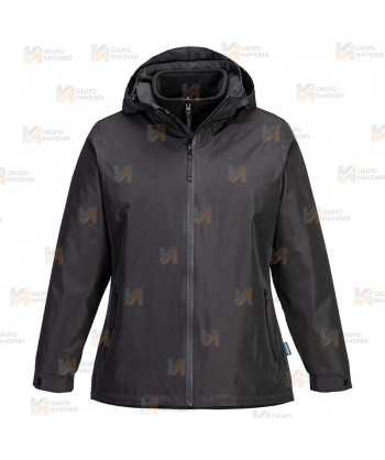 Parka impermeable con chaqueta polar desmontable para mujer