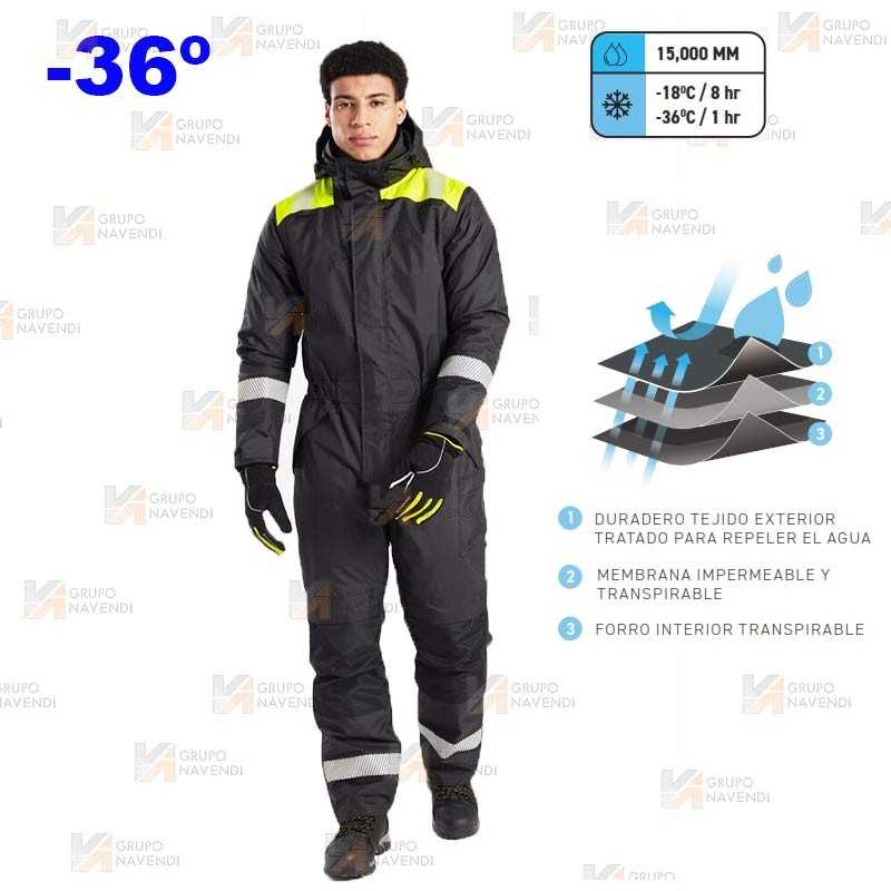 Buzo acolchado especial para entornos extremos de lluvia y humedad