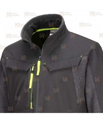 Softshell transpirable con tejido ecológico color negro