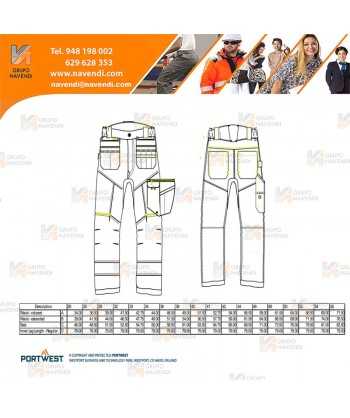 Pantalón con refuerzos y bolsillos desmontables con tejido ecológico