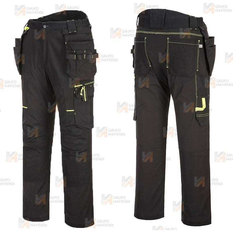 Pantalón con refuerzos y bolsillos desmontables con tejido ecológico