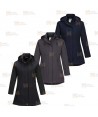 Abrigo softshell muy grueso de triple capa y capucha para mujer